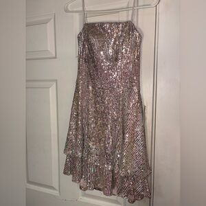 Sequin Strapless Dress